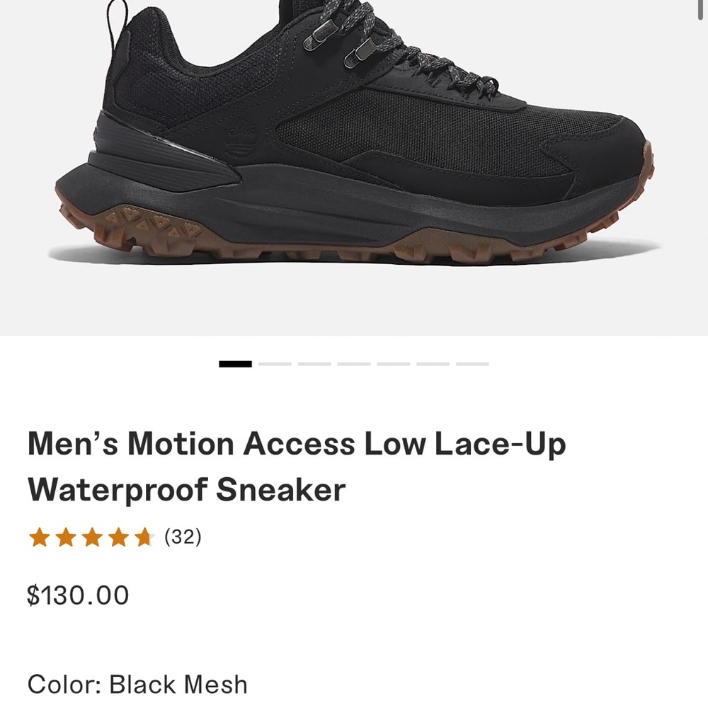Timberland Men's Motion Access Black Waterproof Sneaker